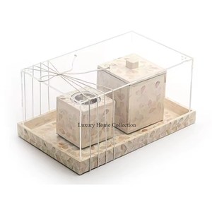 Quemador de incienso de madre perla Bakhoor, Forma cuadrada, soporte de incienso decorativo para el hogar de gran tamaño y suministros de fragancia para el hogar indio - Product Image 1