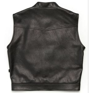 Customized <b>Men's</b> Cowhide <b>Leather</b> Vest Stylish Racing Jersey 2025 Club Style <b>Waistcoat</b> Premium Quality Motorbike Biker Gear - Product Image 5