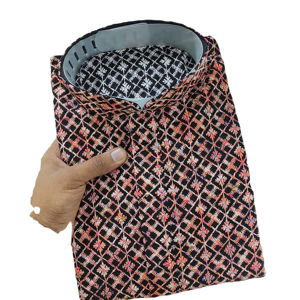 Listo Chikankari más impresión digital Kurt con Pyzama a precio al por mayor para hombres - Product Image 1