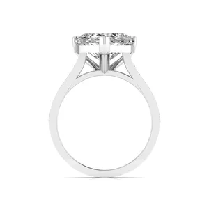 Bague solitaire en diamant de 3 carats en forme de cœur pour femmes, diamant moissanite, bijoux de fiançailles, fournisseur en gros - Product Image 5