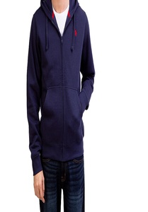 Sweat à capuche coupe-vent de luxe avec logo personnalisé OEM pour hommes Vêtements d'extérieur à fermeture éclair avec col à capuche Motif solide pour la saison d'automne Vente en gros - Product Image 3