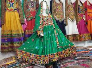 Afghan Kuchi Tribal Femmes Frock 100% Tissu de haute qualité Femme Mariage Robe de mariée Dentelle Décoration Afghani Femmes Respirant - Product Image 4