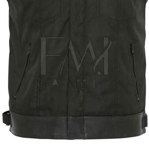 Chaleco informal de cuero PU para exteriores de invierno para hombre más vendido, Color sólido con característica impermeable transpirable, estilo de patrón personalizado - Product Image 6