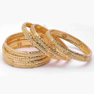 ขายส่งแฟชั่นกำไลชุบทอง14K 18K 24K กำไลแบบดั้งเดิมกำไลขึ้นรูปกำไลข้อมือทองเหลืองบรรจุทองเครื่องประดับ Oro joyeria - Product Image 2