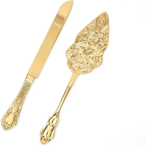 Premium Vintage Cake Server Set Juego de grabado de pastel de bodas para fiestas de cumpleaños y eventos a precio mayorista de La India - Product Image 6