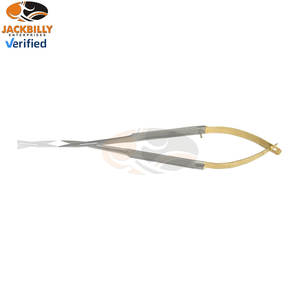 Juego de Instrumentos Médicos de Acero Inoxidable para Microcirugía Castroviejo Dorado, 3 Portaagujas, Suturador, Micro Tijeras - Product Image 4