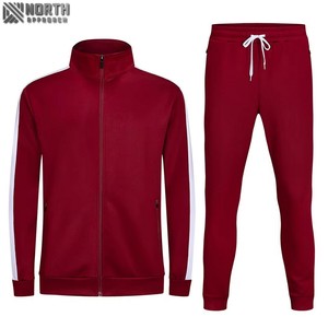 Ensemble de jogging à capuche de couleur unie avec logo personnalisé pour hommes survêtements en coton surdimensionnés pour hommes survêtement vintage - Product Image 4
