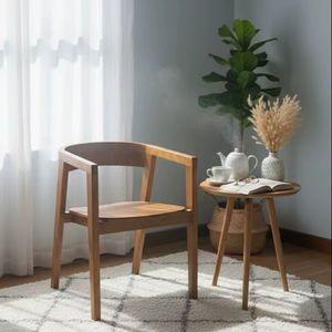 SOLOBEAT Solid <b>Wooden</b> <b>Arm</b> Dining <b>Chair</b> Traditional Design Light Feature for Home Furniture Hotel Apartment Living Room Hospital - Product Image 1