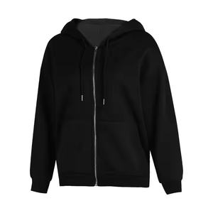 Sudaderas con capucha de buena calidad Peso pesado 100% Sudaderas con capucha de algodón Sudadera con cremallera de alta calidad para mujer Sudadera con capucha con logotipo personalizado - Product Image 5