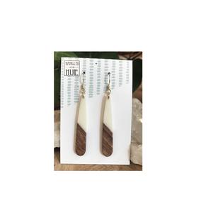 ต่างหูไม้เรซินคุณภาพสูงขายดีดีไซน์ดีต่างหูไม้ขัดมันปรับขนาดได้เครื่องประดับแฟชั่นงานเลี้ยงแต่งงาน - Product Image 5