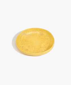 Saladier décoratif en résine moutarde Motif unique de tourbillon en marbre fait à la main pour buffet de maison et d'événement - Product Image 1