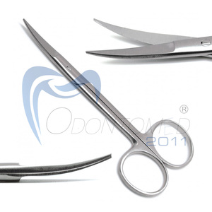 กรรไกรผ่าตัด Odontomed 2011 รุ่น ODM-21-09E ขนาด 4.5 นิ้ว ใบมีดโค้งเหล็กเยอรมัน ปลายแหลมคม ผลิตจากสแตนเลส ชุดเครื่องมือผ่าตัดแบบใช้มือ - Product Image 5