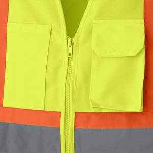 Construction de veste de sécurité haute visibilité multi-poches gilet de travail de sécurité réfléchissant coloré - Product Image 5