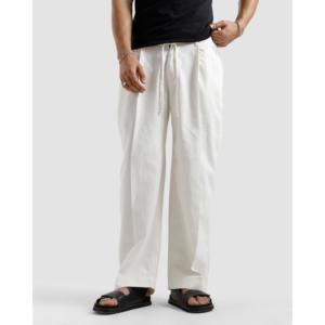 Pantalons pour hommes en lin respirant, directement de l'usine, logo personnalisé disponible - Product Image 1