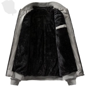 Blouson coupe-vent personnalisé de haute qualité pour hommes col montant décontracté avec bouton décoration hiver - Product Image 6