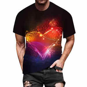 T-shirt d'été pour homme, design plage, respirant, confortable, 100% coton, sublimation, col doux, manches courtes, couleur personnalisée, logo OEM - Product Image 4