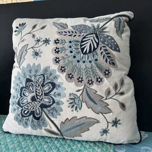 beaded and embroidered <b>throw</b> pillow in preowned - Product Image 1