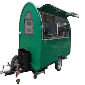 Used Aluminum <b>Towable</b> Mobile Kitchen Trailer for Fast Food Ice Cream Hotdog Equipment with 2-Year Warranty - Product Image 1