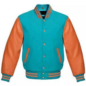 Chaqueta Universitaria Personalizada, Chaqueta Universitaria de Lana para Hombre, Precio al por Mayor, Chaqueta Universitaria con Mangas de Cuero - Product Image 2