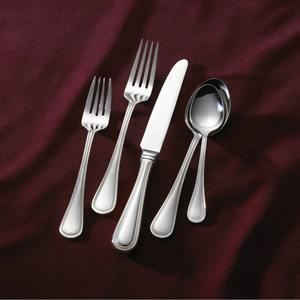 Wallace Continental Bead <b>Wood</b> Luxury Wedding Flatware Set 65 Piece Service for 12 Classic Beaded Edge Silverware - Product Image 2