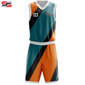 Dernier modèle Impression par sublimation Maillot et pantalon de basket-ball en gros Uniformes de basket-ball réversibles pour jeunes personnalisés - Product Image 5