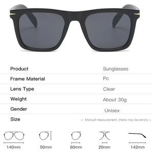 Custom Logo 2025 Vintage Big Frame Anti Blue Light <strong>Glasses</strong> UV400 Gradient Shades Black Square Men Sunglasses for Driving - Product Image 4