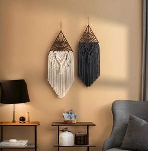 Tapiz de Macramé con Ojo Turco para Decoración del Hogar Estilo Boho, Exhibición Elegante para Habitaciones y Protección Interior Moderna, Adorno de la India - Product Image 4