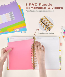 Offre Spéciale 52 hebdomadaire quotidien spirale organisateur A5 carnets de notes mensuel PP Transparent calendrier Agenda planificateur cahier - Product Image 3