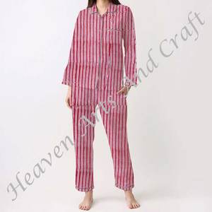 Conjunto de Pijamas de Algodón 100% para Mujer, Ropa de Dormir Suave para el Hogar, Conjunto de Pijamas de Primavera/Verano con Estampado Floral/Personajes/Letras/Estampado/Vacaciones/Árbol PJ011 - Product Image 5