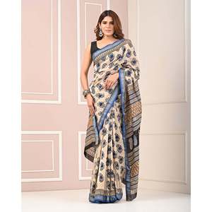 Sari de Georgette Chanderi con Blusa, Vestido Indio de Seda Pesada, Lehenga Banarasi Suave Estilo Bollywood con Salwar Kameez - Product Image 3