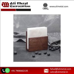 Suministros de fábrica Servilletero de madera Soporte de papel tisú de mesa de lujo de madera de alta calidad para mesa de comedor - Product Image 2