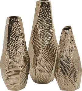 Metallic gold metal vase <b>for</b> chic feminine office desk <b>vanity</b> <b>bedroom</b> table flower arrangement decoration - Product Image 1