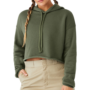 Sweat-shirts et sweats à capuche courts décontractés pour jeunes femmes, qualité supérieure, logo de marque, OEM, fournisseur de vêtements pour femmes sur mesure - Product Image 4