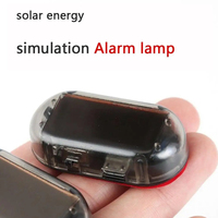 Lampe de sécurité de voiture à énergie solaire, alarme factice simulée, avertissement sans fil, antivol, lampe de camping, LED clignotante