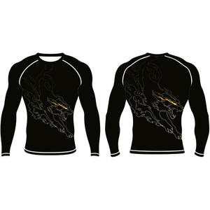 เสื้อไนลอน BJJ ป้องกันผดผื่นป้องกันรังสียูวียาวเสื้อบีบอัดกันยูวีทนทานออกแบบได้ตามต้องการระบายอากาศและใส่สบาย - Product Image 5