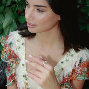 Summer Collection Women <b>Ring</b> Amethyst Butterfly Flower Design <b>Adjustable</b> <b>Ring</b> Turkish Silver Jewelry Online - Product Image 3