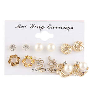 Boucles d'oreilles fantaisie pour filles - Dorées - Product Image 1
