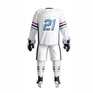 Maillots de hockey sur glace à sublimation personnalisée ensembles d'équipes pour hommes couleurs et logos personnalisés 100% polyester tailles adultes - Product Image 2