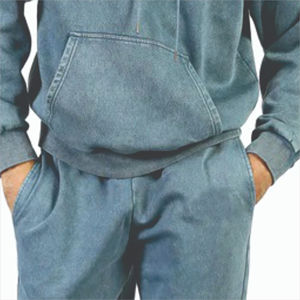 Conjuntos de Jogger con capucha y lavado ácido de peso pesado personalizados para hombre, chándal de lana de algodón lavado Vintage con cuello con capucha para invierno - Product Image 6