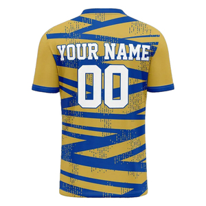 Camiseta de fútbol duradera transpirable ligera para hombres de manga corta OEM desgaste de fútbol de tarifa al por mayor - Product Image 3