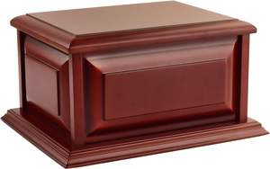 Urnes professionnelles en bois pour cendres humaines Urnes de crémation pour adultes L'intérieur contient une urne de voyage temporaire en plastique de sécurité - Product Image 2