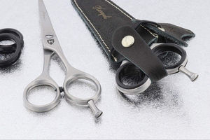 Ciseaux de coiffure de salon de BS-009 de 6 pouces manche en caoutchouc durable en acier inoxydable droit classique coupe lisse pour la beauté des barbiers - Product Image 3