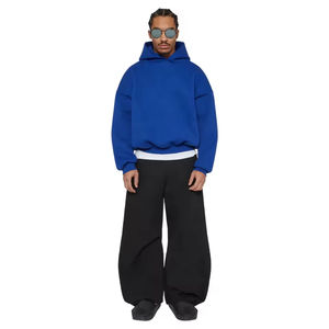 Haute qualité hommes Boxy sweats à capuche léger tissu à séchage rapide logo personnalisé impression Streetwear hommes pull à capuche 100% coton - Product Image 3