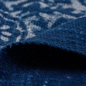 <b>Indian</b> Modern Hand Made Block Floral Printed Blue Sofa <b>Throw</b> Elegant Beautiful <b>Throw</b> - Product Image 5
