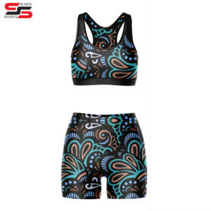 Conjunto y pantalones cortos de sujetador push up de alta calidad para mujer, venta rápida - Product Image 1