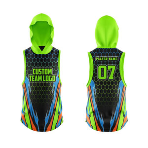 Top Custom 7 en 7 uniformes de fútbol con camisetas sin mangas con capucha y chaleco de compresión para jóvenes - Product Image 4