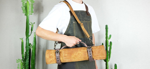 กระเป๋ามีดเชฟที่ทนทานกระเป๋าม้วนหนังผ้าใบกันน้ำสายคล้องไหล่ปรับได้มือจับด้านบน LCKR-0008-OEM แบบพกพา - Product Image 6