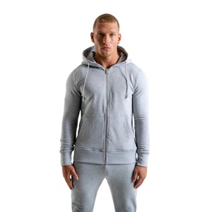 Sudadera con capucha clásica con cremallera para hombre, sudadera con cremallera completa de algodón grueso duradero, chaqueta cálida cómoda para ropa de calle y ropa deportiva - Product Image 1