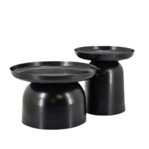 Affordable Price <b>Rounded</b> Top <b>Black</b> Powder Coated End <b>Table</b> New Design Metallic <b>Coffee</b> <b>Table</b> Furniture Home Decor - Product Image 6