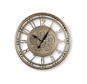 Horloge murale industrielle avec cadre en fer Horloge murale antique en métal avec chiffres romains Horloge murale en métal avec surface rustique - Product Image 3